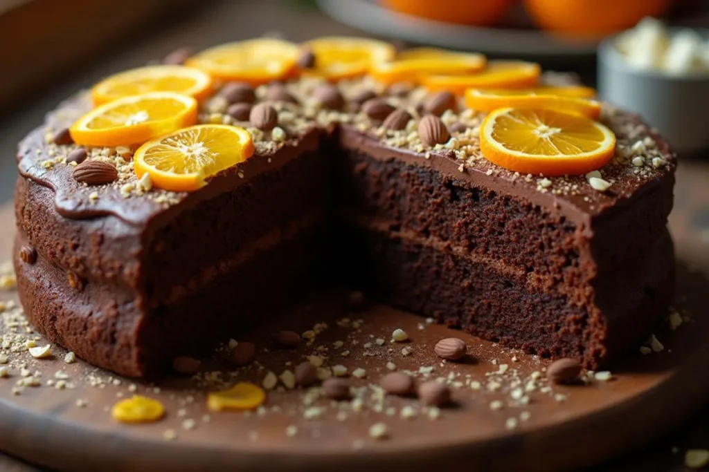 chocolate orange almond cake