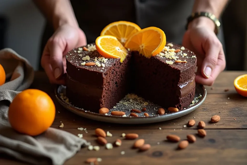 chocolate orange almond cake