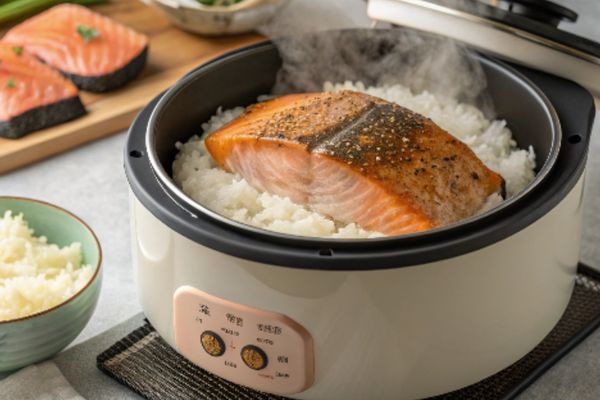 cooking fish in rice cooker