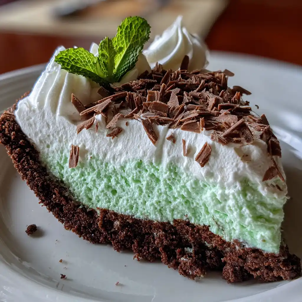 Grasshopper pie recipe ingredients on kitchen table
